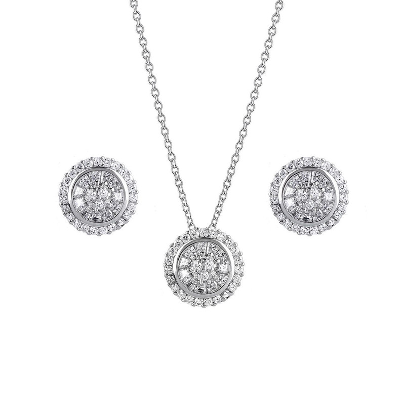 نیم ست نقره زنانه کوبیک مدل QN-1609