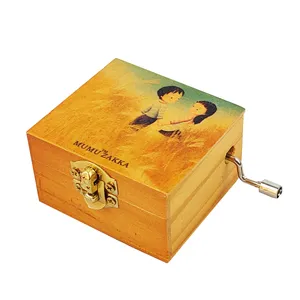 جعبه موزیکال مدل کودکانه طرح دختر و پسر و گندم زار کد MB01