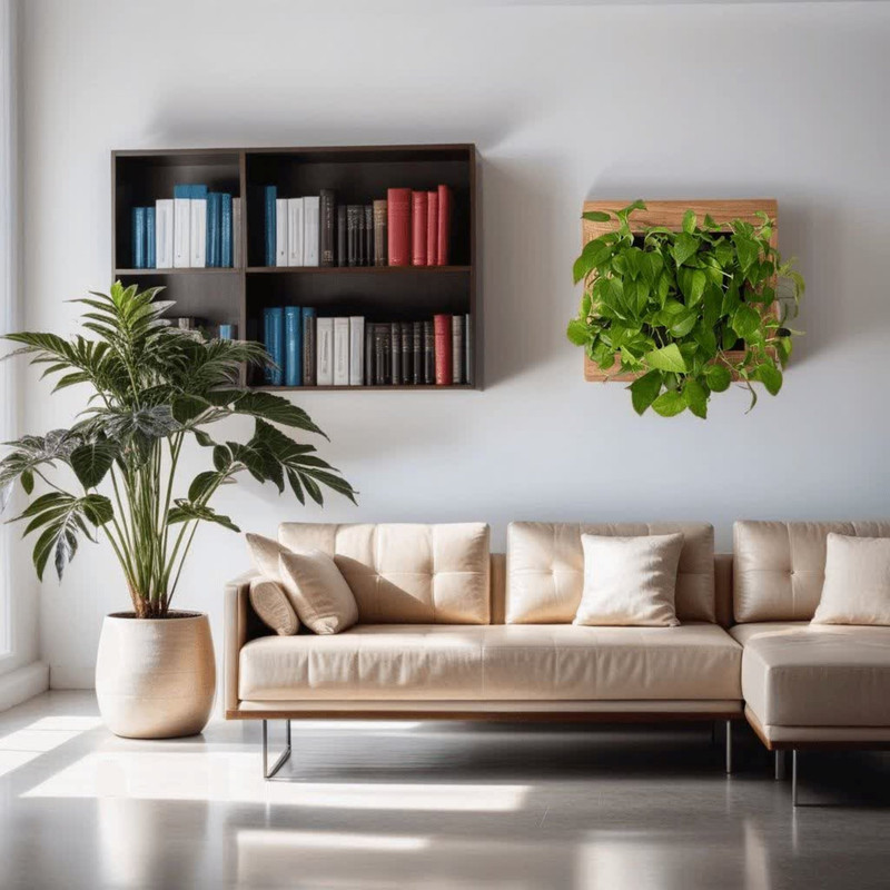 استند گلدان مدل دیواری طرح گرین وال ۴ گلدان