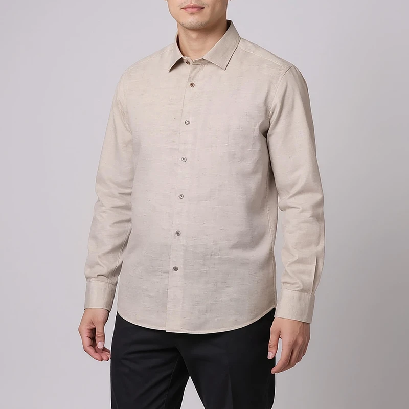 پیراهن آستین بلند مردانه کروم مدل 2410134