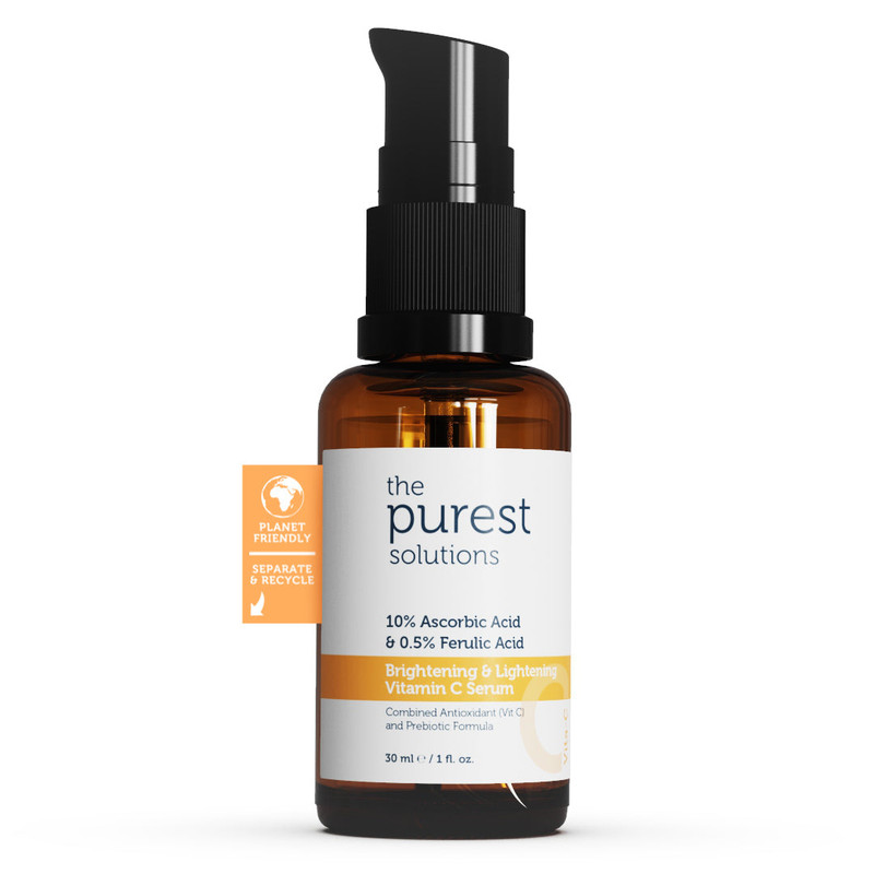سرم تغذیه‌کننده پیورست سولوشن مدل Ascorbic & Ferulic مناسب برای انوع پوست‌ حجم ۳۰ میلی‌لیتر