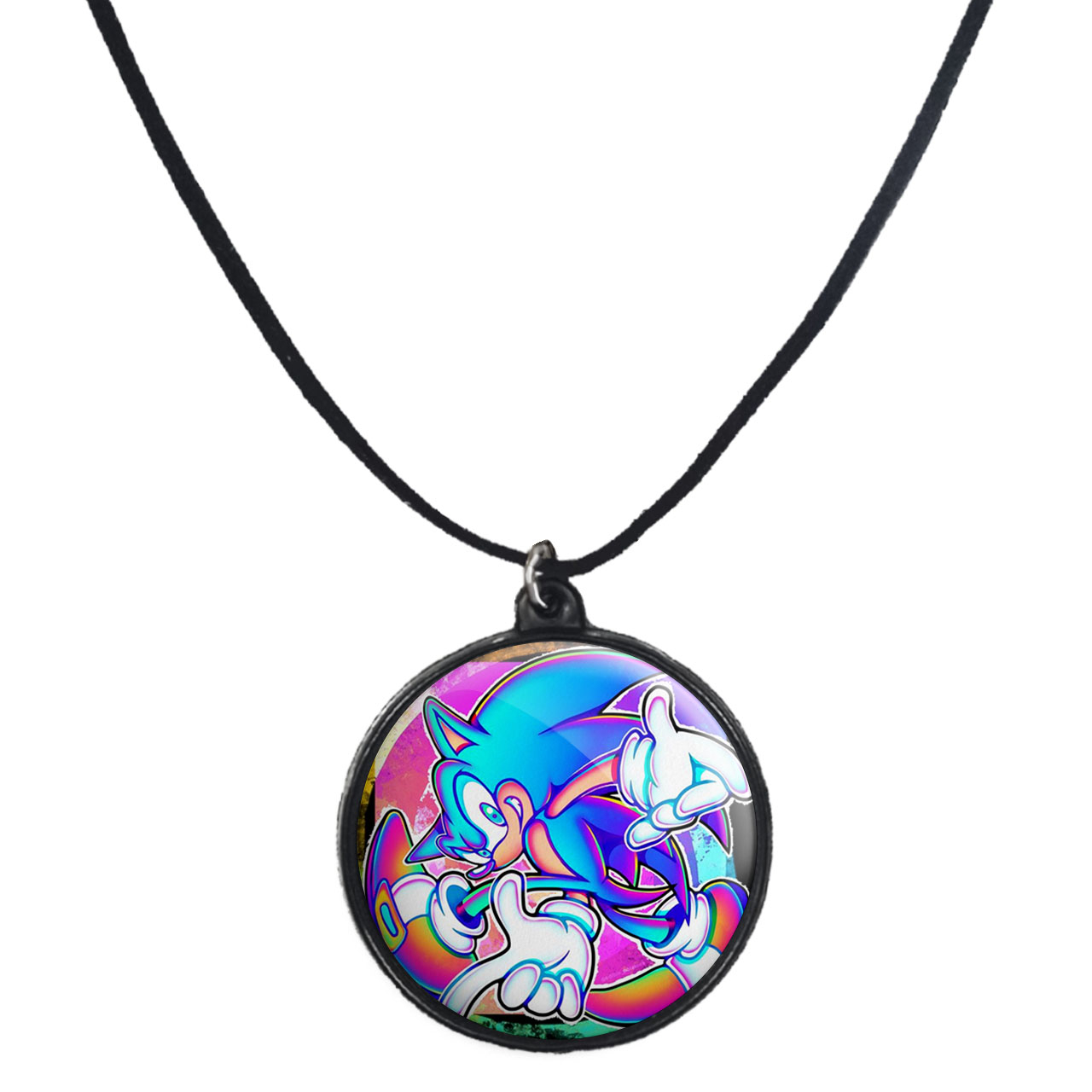 گردنبند پرمانه طرح سونیک کد pmb.14978 مدل دو طرفه