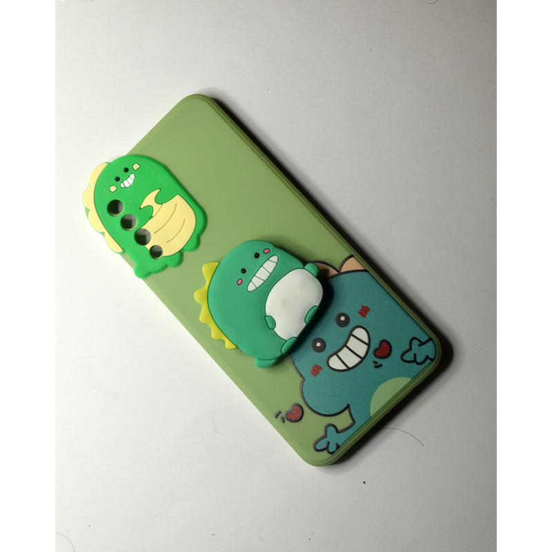 کاور طرح عروسکی مدل Dino مناسب برای گوشی موبایل سامسونگ Galaxy A50 / A50S / A30S به همراه پاپ سوکت 1