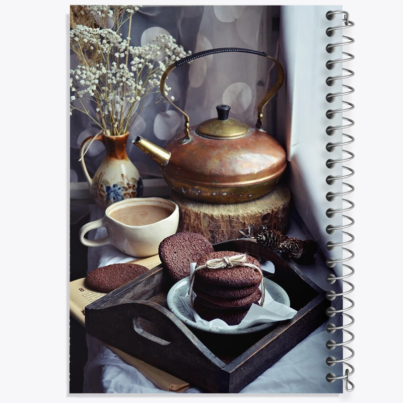 دفتر شطرنجی 50 برگ خندالو مدل کوکی و چایی کد F2523