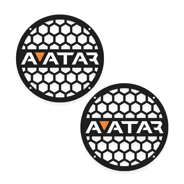  قاب میدرنج خودرو طرح AVATAR مدل 101 مناسب برای میدرنج 6 اینج  بسته 2 عددی