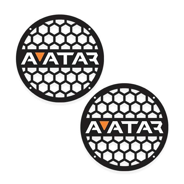 قاب میدرنج خودرو طرح AVATAR مدل 101 مناسب برای میدرنج 6 اینج  بسته 2 عددی