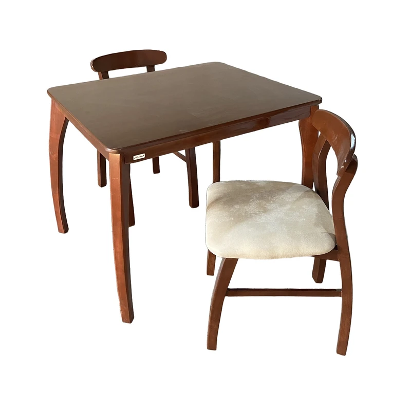 میز و صندلی ناهارخوری دو نفره گالری چوب آشنایی مدل Gh-Kh-Bog2