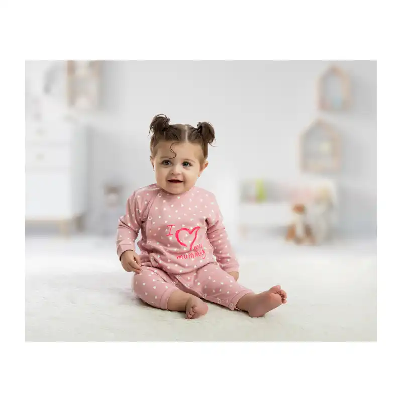 ست سرهمی و کلاه نوزادی آدمک مدل مامی کد 130021