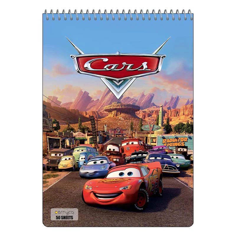 دفتر نقاشی 50 برگ کارنیکا طرح ماشین ها Cars کد 12456