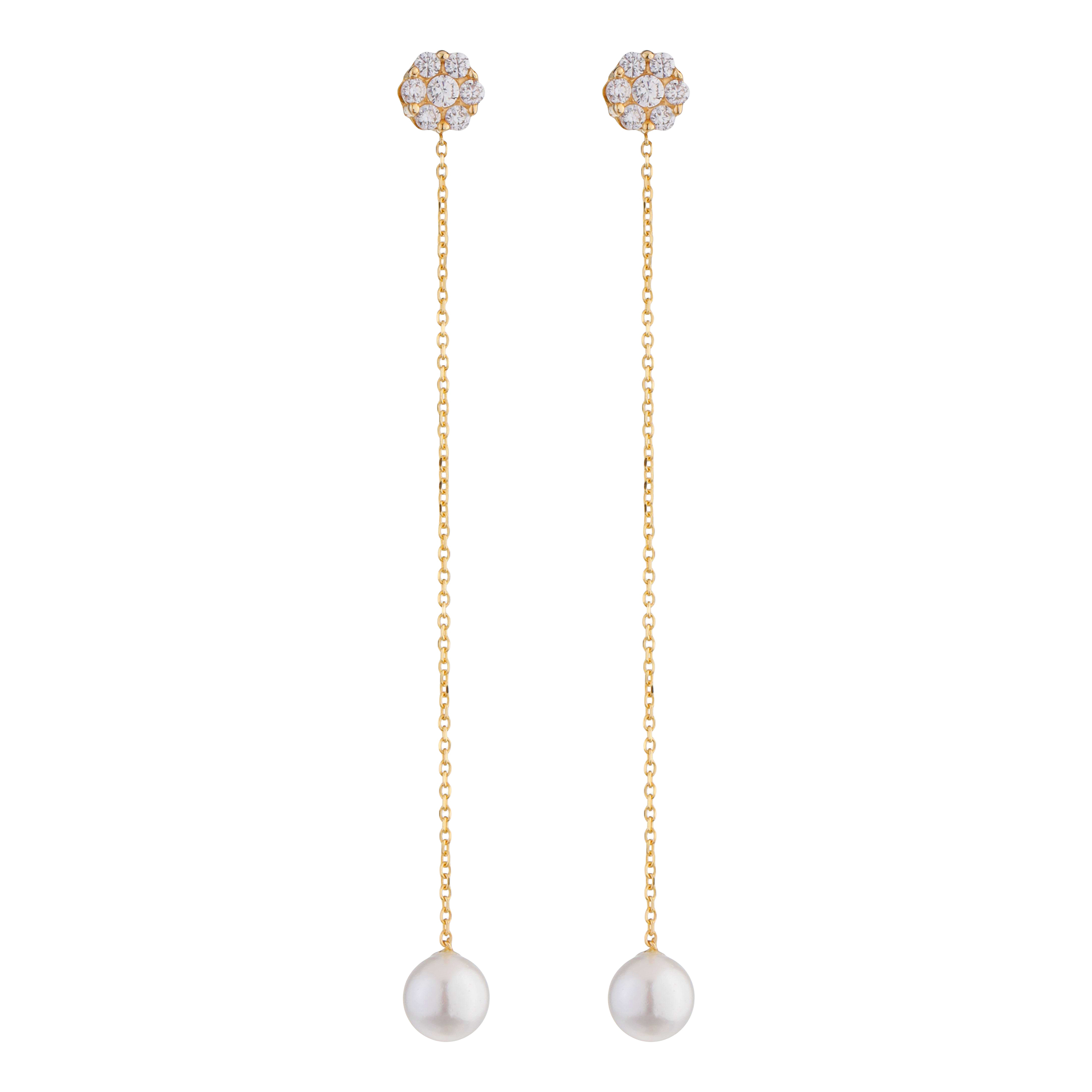 گوشواره طلا 18 عیار زنانه درریس مدل gs1632