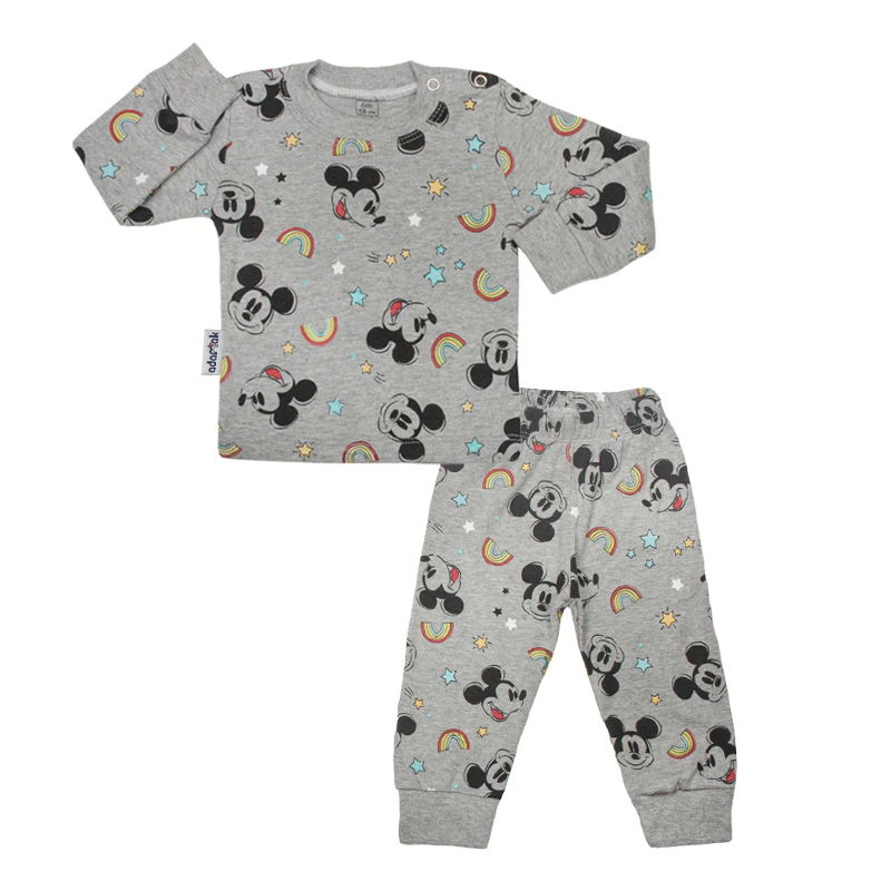 ست تی‌شرت آستین بلند و شلوار راحتی نوزادی آدمک مدل 110030