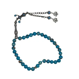 تسبیح نقره گالری ظهیرالدینی مدل فیروزه LX-33-01