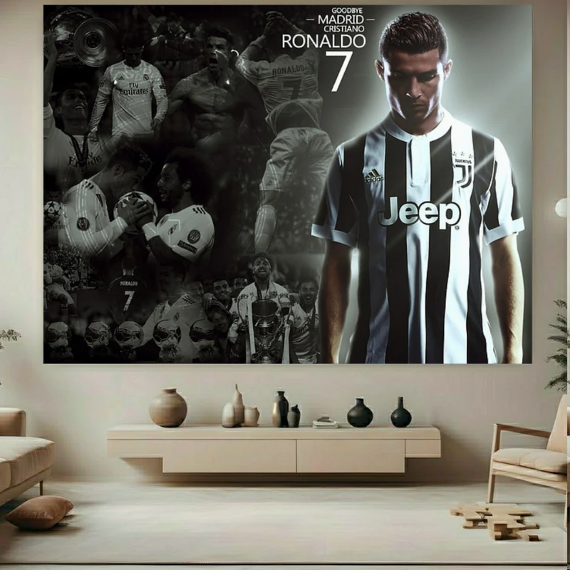 پوستر پارچه ای طرح رونالدو مدل جیپ کد BK24035