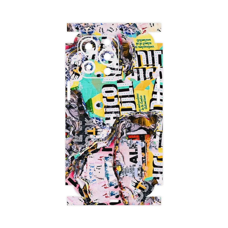 برچسب پوششی ماهوت مدل Collage of Teared Paper-FullSkin مناسب برای گوشی موبایل اپل iphone 13 Pro