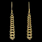 گوشواره عصایی طلا 18 عیار زنانه طلای مستجابی مدل لیزر کات کد 03
