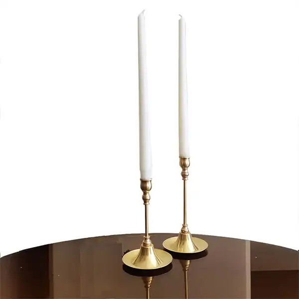 جاشمعی برنزی مدل کلاسیک بسته 2 عددی