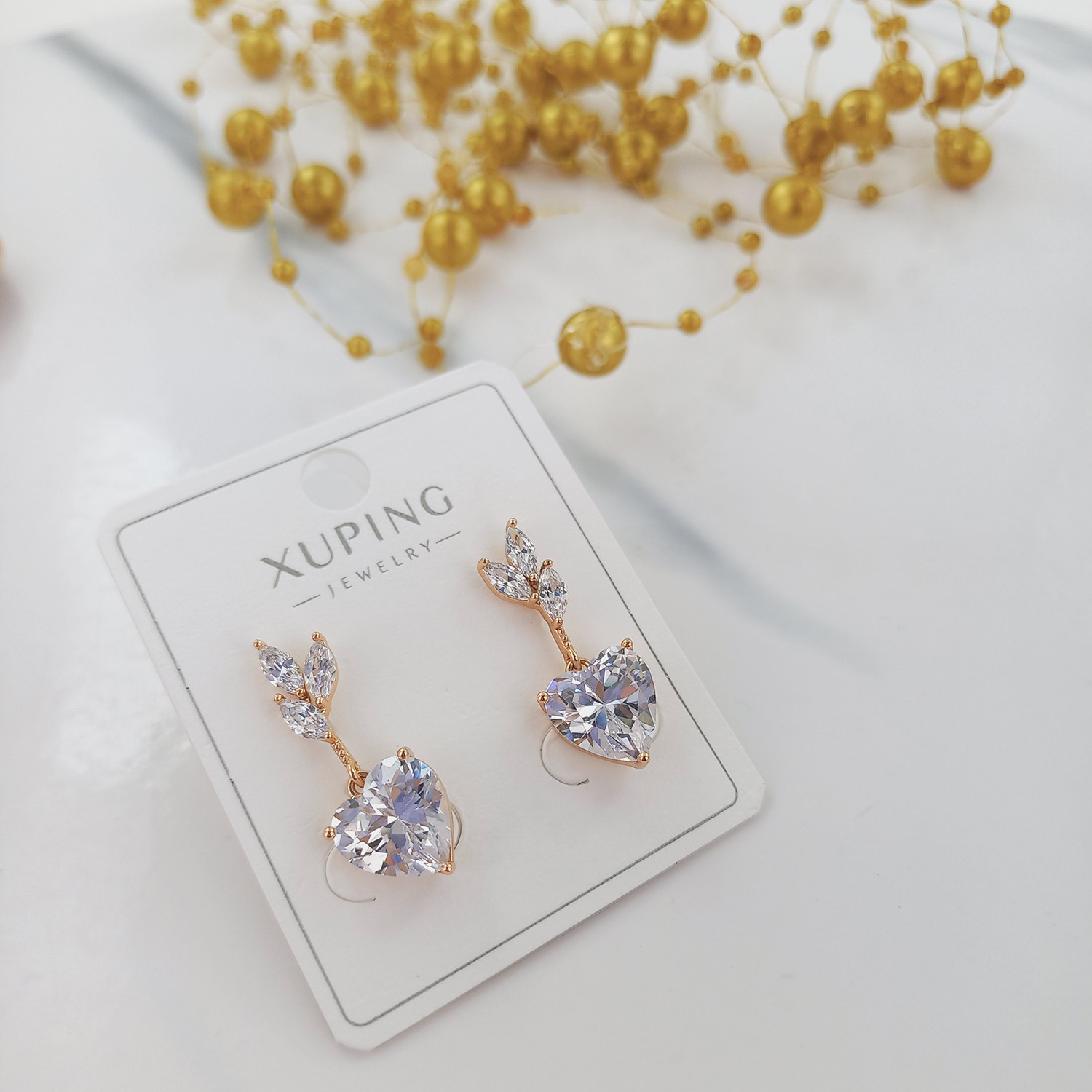 گوشواره زنانه ژوپینگ مدل قلب کد AAC-321 گوشواره زنانه ژوپینگ مدل قلب کد AAC-321