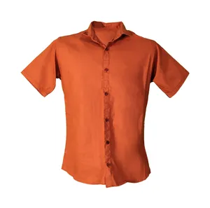 پیراهن آستین کوتاه مردانه مدل کتان کونیگ 46