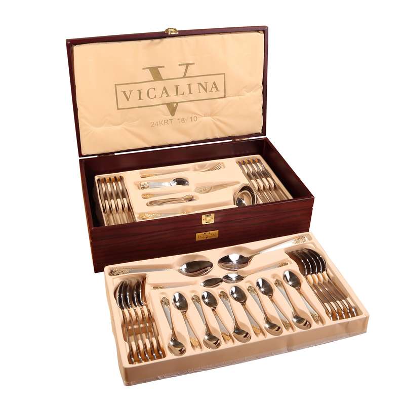 سرویس قاشق و چنگال 86 پارچه ویکالینا مدل V220 سرویس قاشق و چنگال 86 پارچه ویکالینا مدل V220