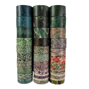 چسب نواری مدل واشی طرح برگ و گل بسته ۳۰ عددی