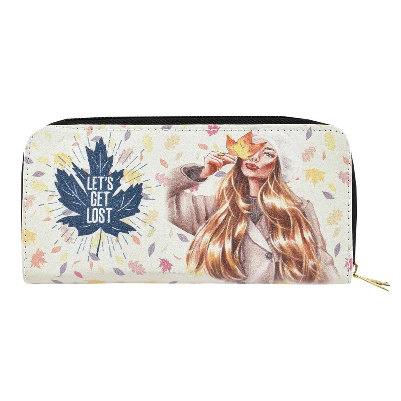 کیف پول زنانه مدل برگ پاییزی 8.5.0.9