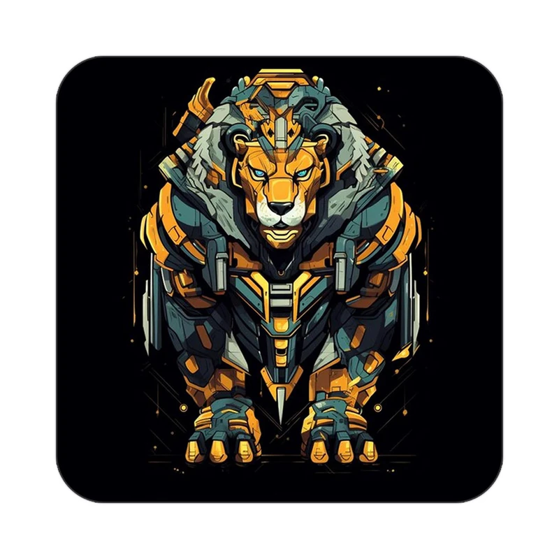 زیر لیوانی کاکتی طرح شیر مدل mp23223