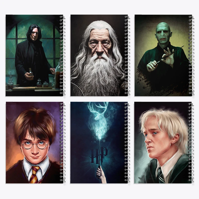 دفتر مشق 100 برگ خندالو طرح هری پاتر (Harry Potter) کد 852 مجموعه 6 عددی