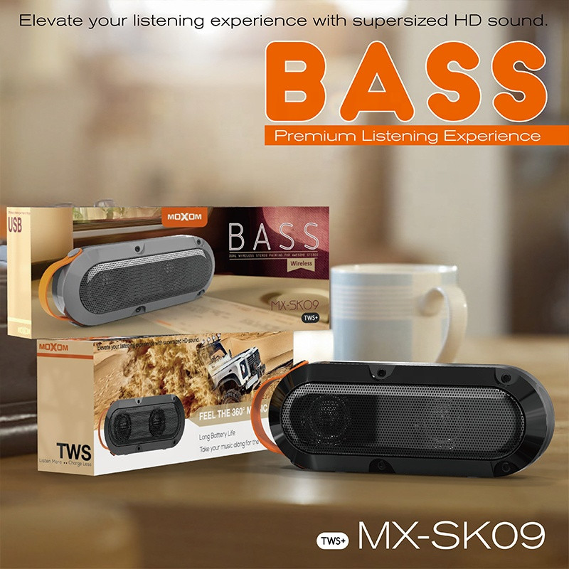 اسپیکر بلوتوثی قابل حمل موکسوم مدل MX-SK09