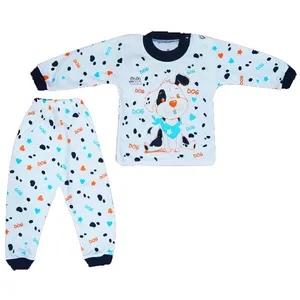 ست تی شرت و شلوار نوزادی مدل Puppy کد So2