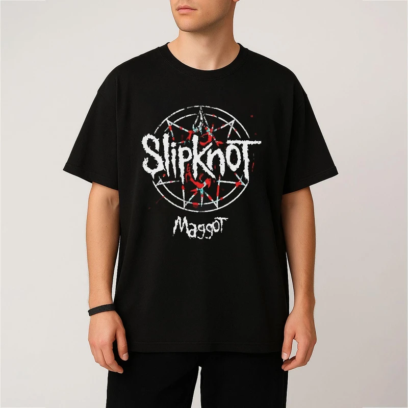 تی شرت آستین کوتاه مردانه مدل لش گروه slipknot