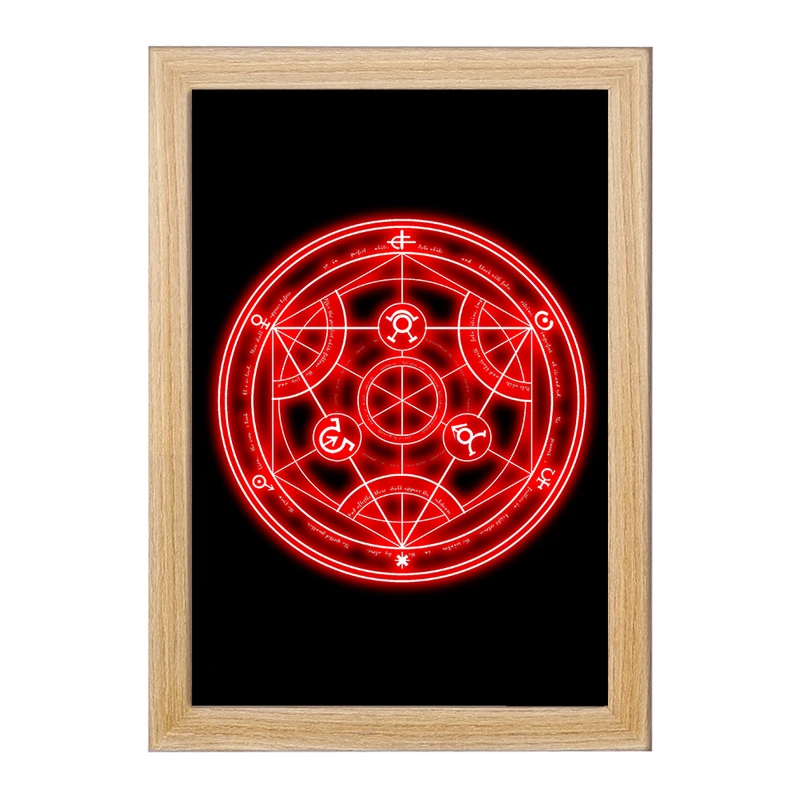 تابلو خندالو مدل نماد کیمیاگری انیمه کیمیاگر تمام فلزی  کد 12685