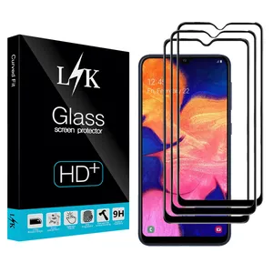 محافظ صفحه نمایش ال کی مدل Hard glass مناسب برای گوشی موبایل سامسونگ A10 بسته سه عددی