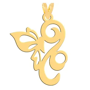 آویز گردنبند طلا 18 عیار زنانه فرشته مدل پروانه WNL-000513