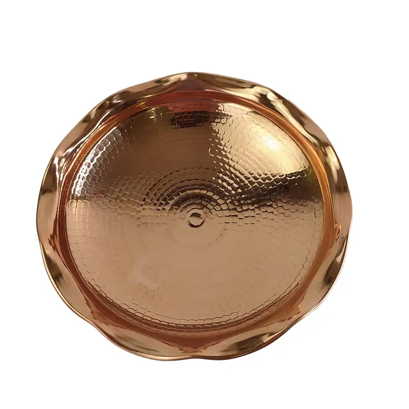 شیرینی خوری مسی مدل لبه دالبر 8008