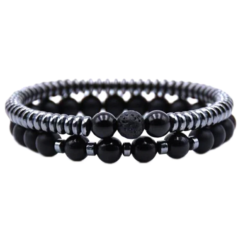 دستبند مردانه گالری شادونه مدل Sh_2r_ho مجموعه 2 عددی