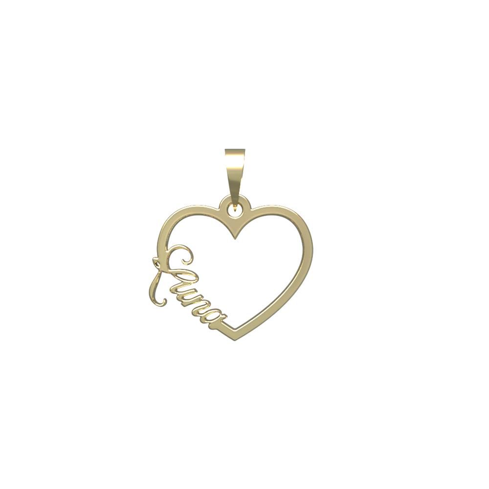 آویز گردنبند طلا 18 عیار زنانه مدوپد مدل اسم لونا luna کد PB1-10492 -  - 2