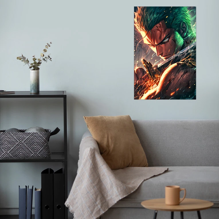 پوستر گوفی مدل زورو انیمه وان پیس طرح One Piece Zoro کد MOTH241