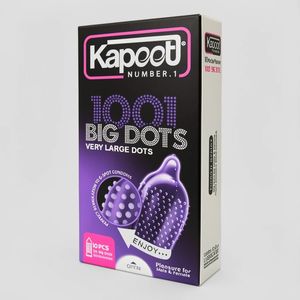 کاندوم خاردار کاپوت مدل BIG DOTS بسته 10 عددی به همراه کاندوم تاخیری کاپوت مدل NON-STOP بسته 10 عددی