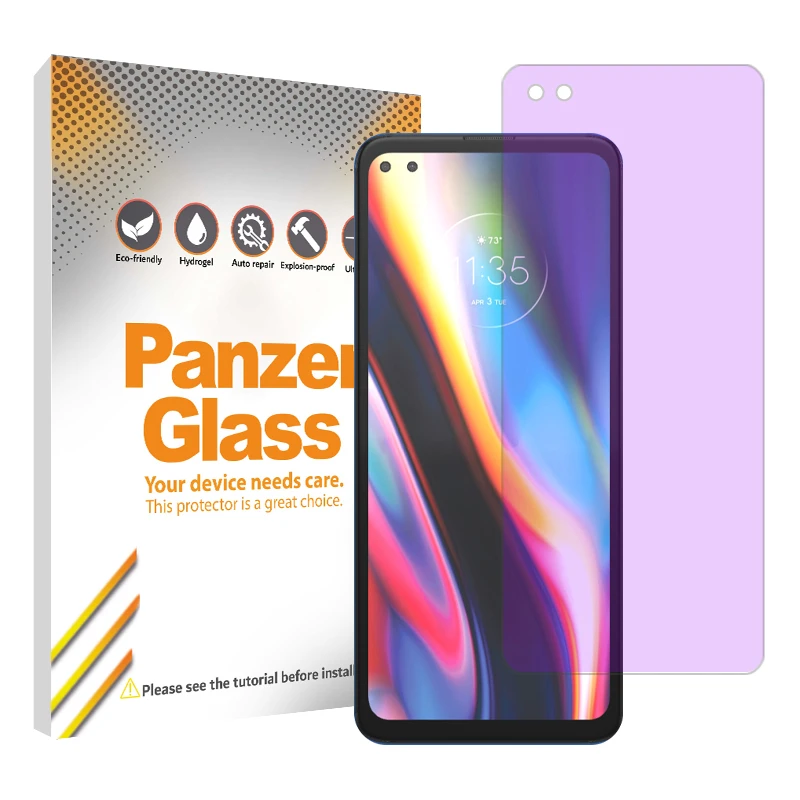 محافظ صفحه نمایش ضداشعه بنفش پنزر گلس مدل Resistant مناسب برای گوشی موبایل موتورولا Moto G 5G Plus