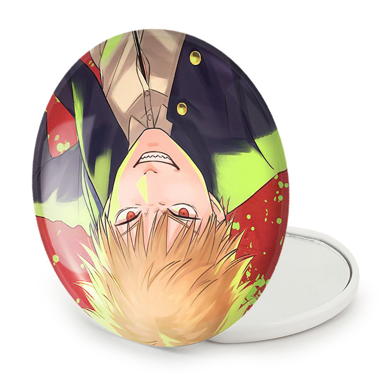 آینه جیبی خندالو طرح دنجی انیمه مرد اره ای Chainsaw Man مدل تاشو کد 17844