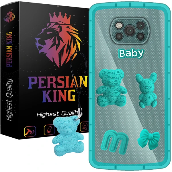 کاور پرشین کینگ مدل Baby 22 مناسب برای گوشی موبایل شیائومی Poco X3 NFC / Poco X3 Pro به همراه بند آویز
