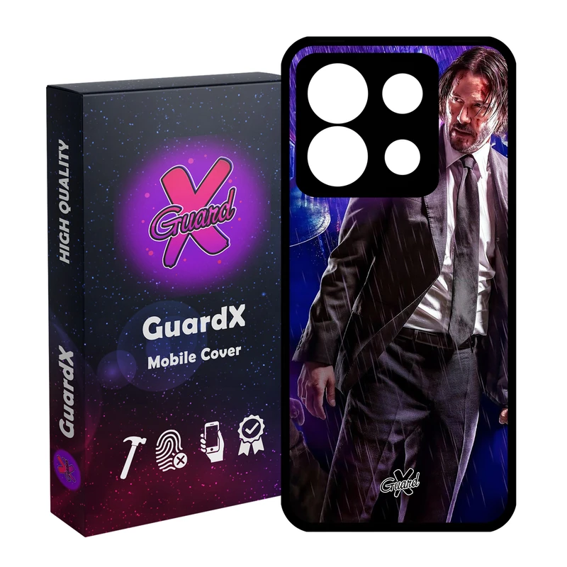 کاور گارد ایکس طرح John Wick مدل Glass10124 مناسب برای گوشی موبایل شیائومی Redmi Note 13 5G