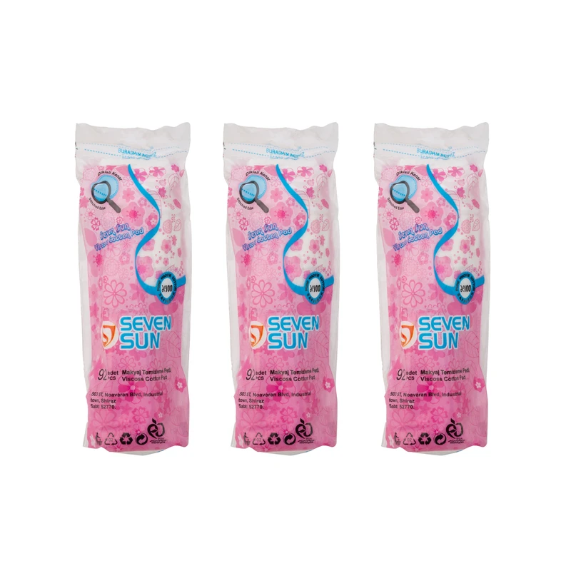 پد پاک کننده آرایش صورت سون سان مدل 5542 سه بسته 92 عددی