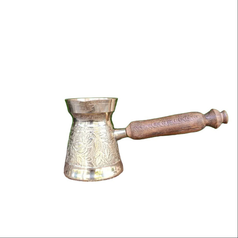 قهوه جوش مدل دسته چوبی طرح قلم کاری شده