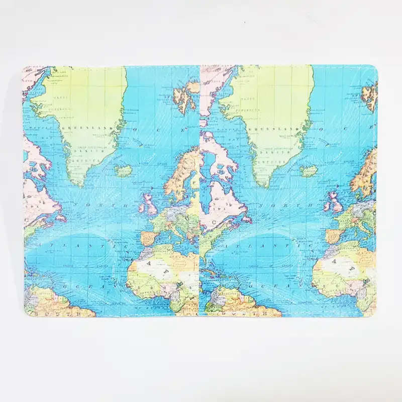 جلد شناسنامه طرح نقشه جهان کد IDC090554