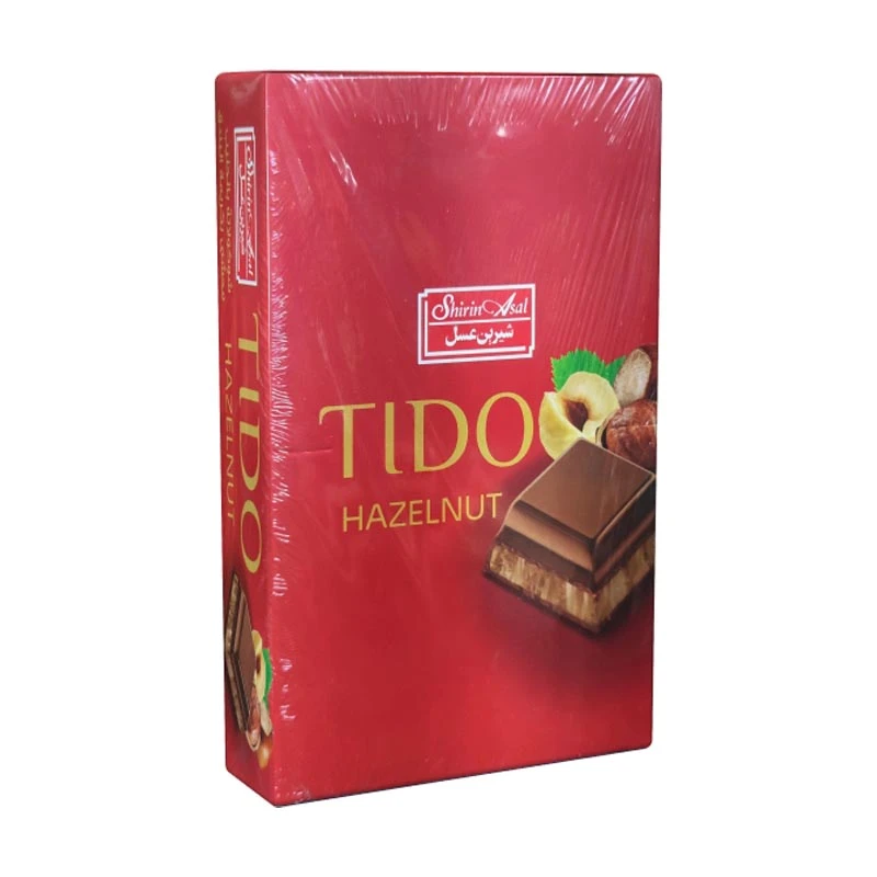 شکلات شیری با مغزی کرم فندقی تیدو شیرین عسل - 7گرم بسته 50 عددی