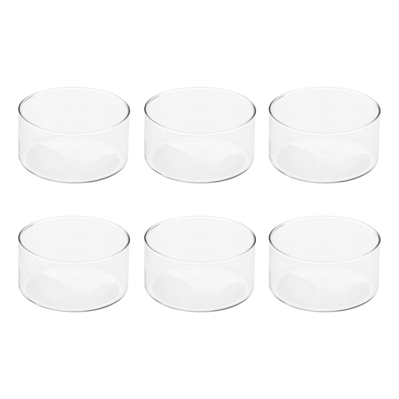 ظرف شیشه ای مدل استوانه کد 0005 بسته 6 عددی