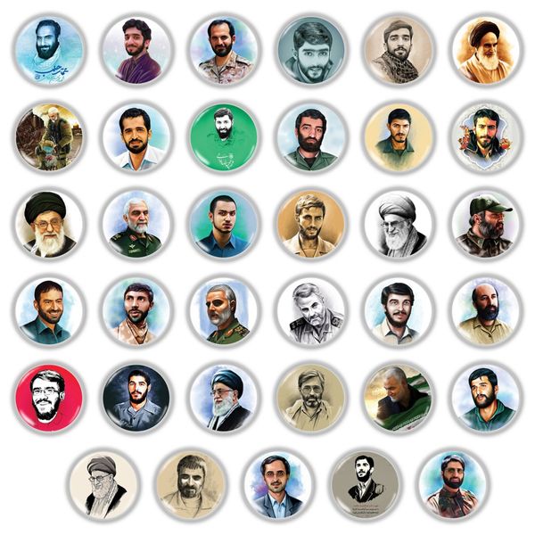 مشخصات قیمت و خرید پیکسل طرح تصویر شهدا و امام و رهبری مجموعه 35 عددی دیجی کالا