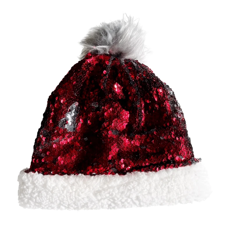 کلاه بچگانه مدل پولکی مجلسی داخل خز دار پوم پوم