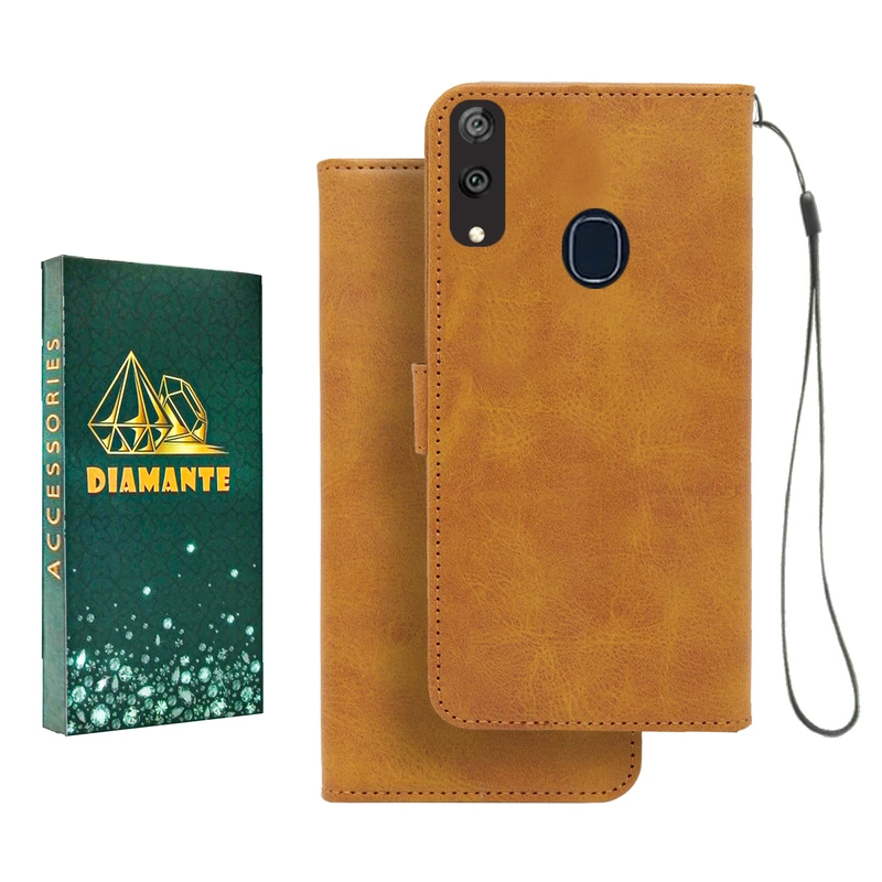 کیف کلاسوری دیامانته مدل Mortand Gn مناسب برای گوشی موبایل سامسونگ Galaxy A40 به همراه بندآویز